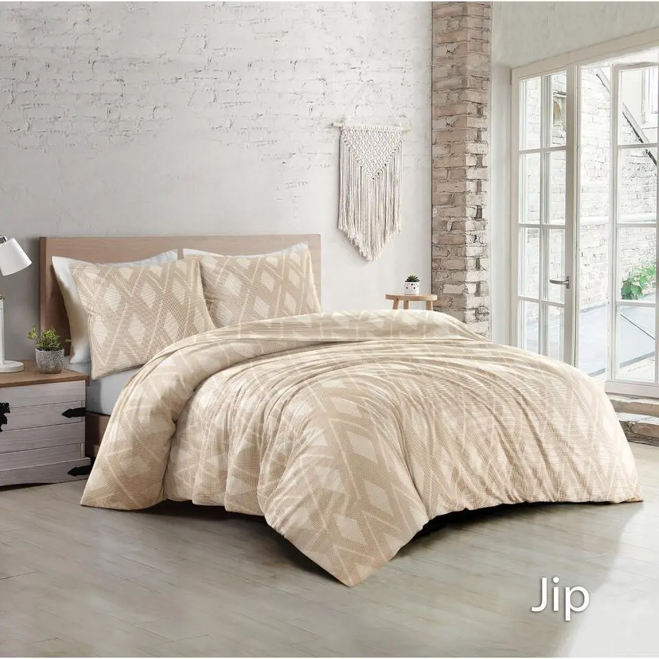 Papillon Jip Dekbedovertrek - Eenpersoons - 140x200/220 cm - Beige