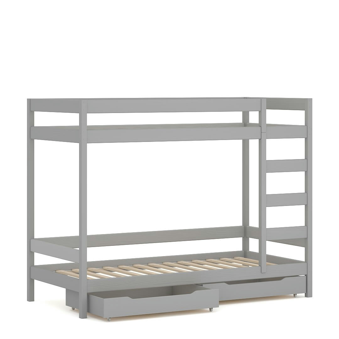 - Lit superposé en pin massif 180x80 gris