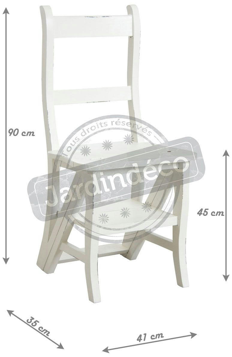 - Chaise escabeau en acajou