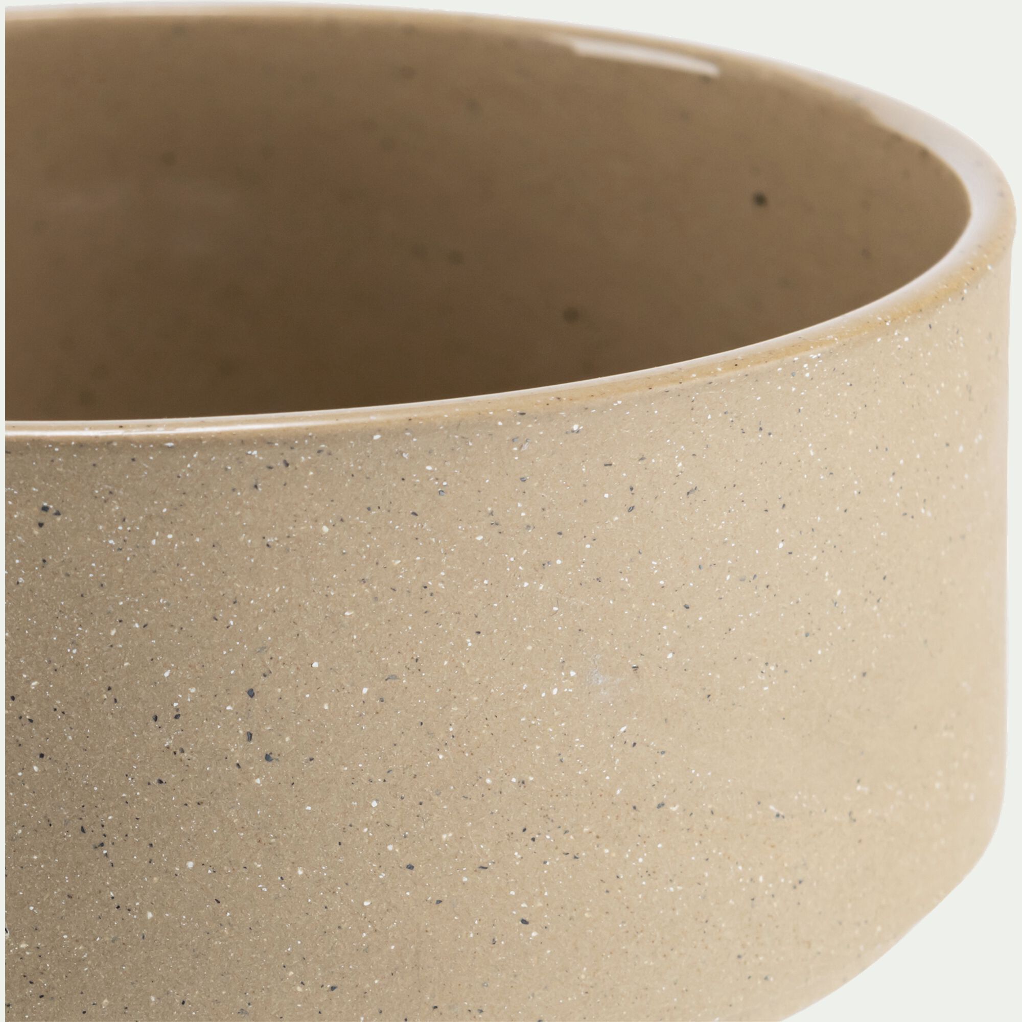 SUGITON - Coupelle mouchetée en grès D14cm - beige