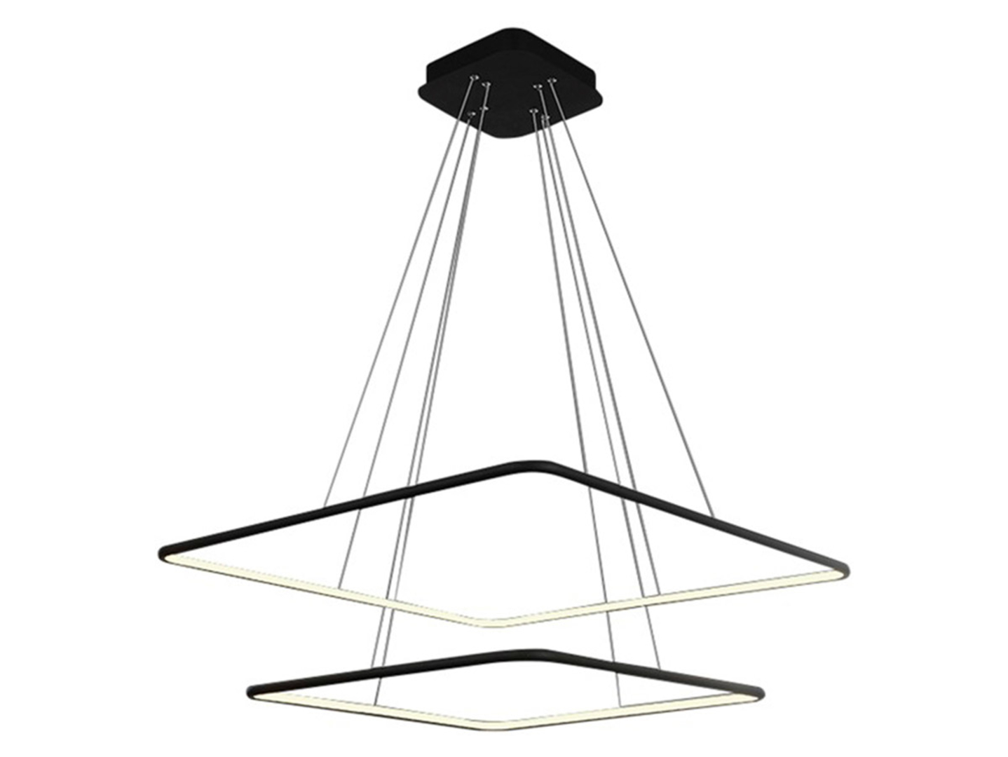Lampa wisząca Nix LED 2-punktowa metalowa czarna