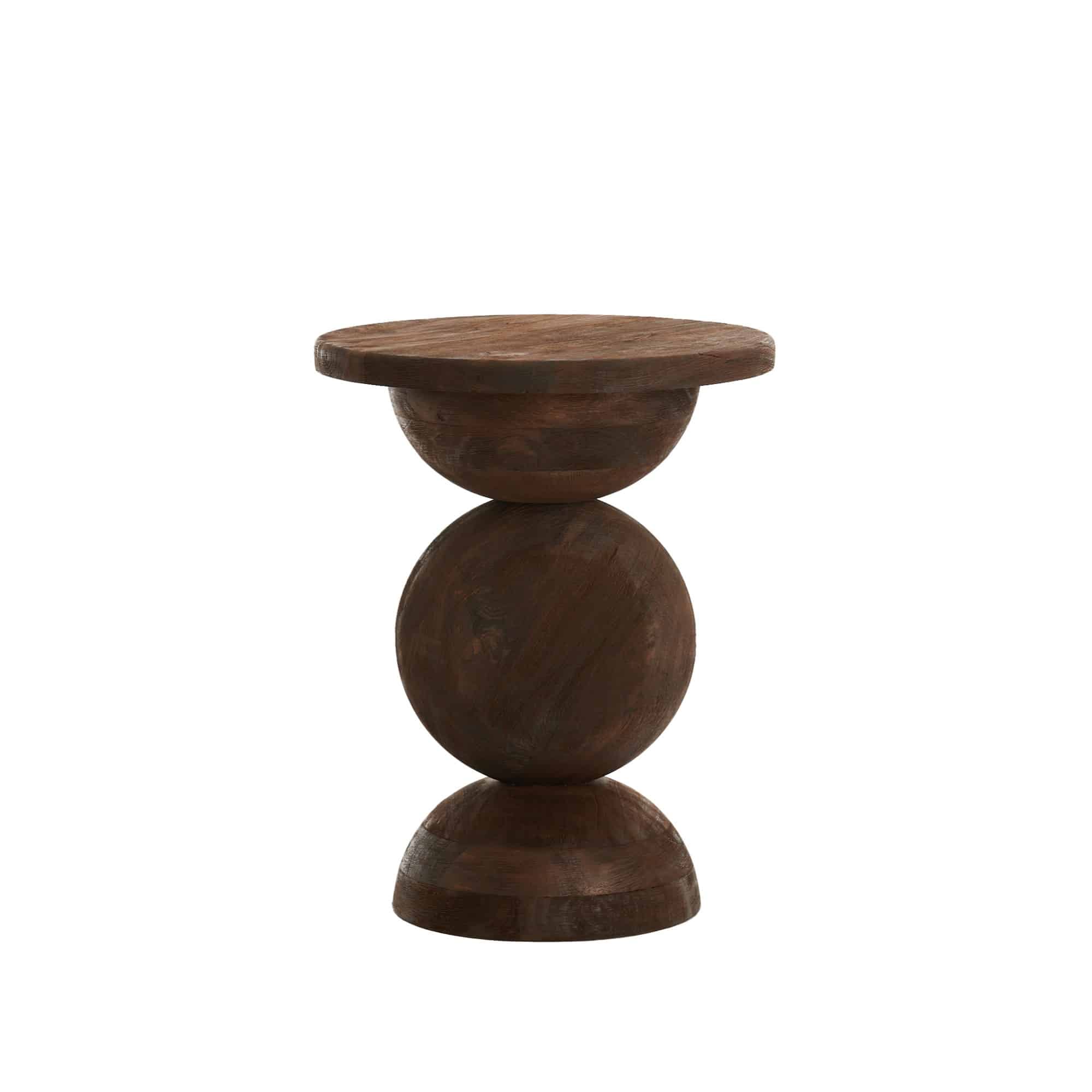 Light & Living bijzettafel Mirto - bruin - Ø40cm