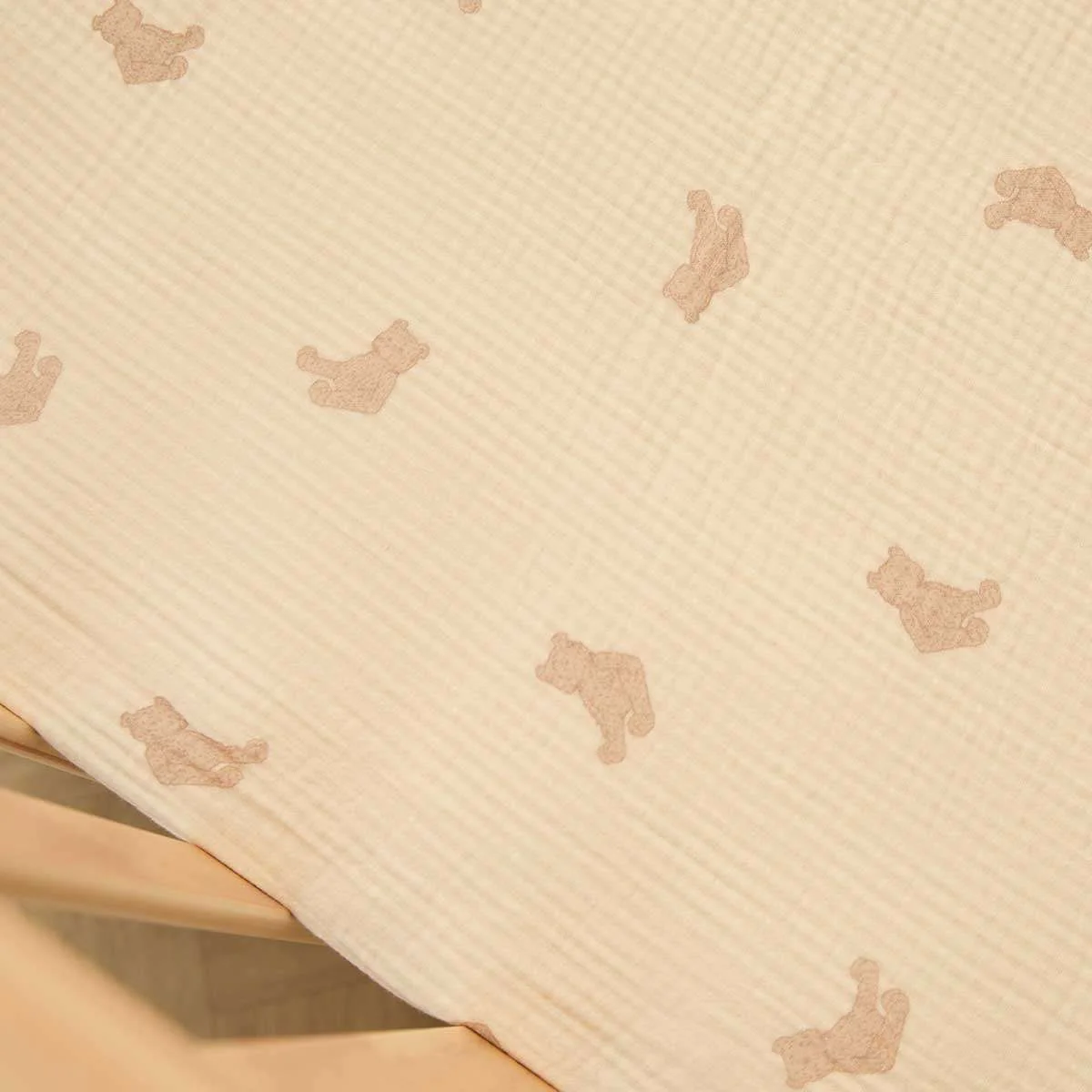 Organic Cotton Cot Sheet - Teddy