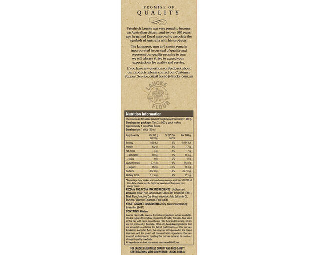 Laucke Focaccia & Pizza Dough Mix 1kg