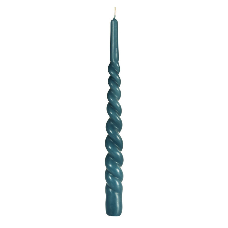 Bougie Twisted sarcelle d'océan 28 cm DUNI