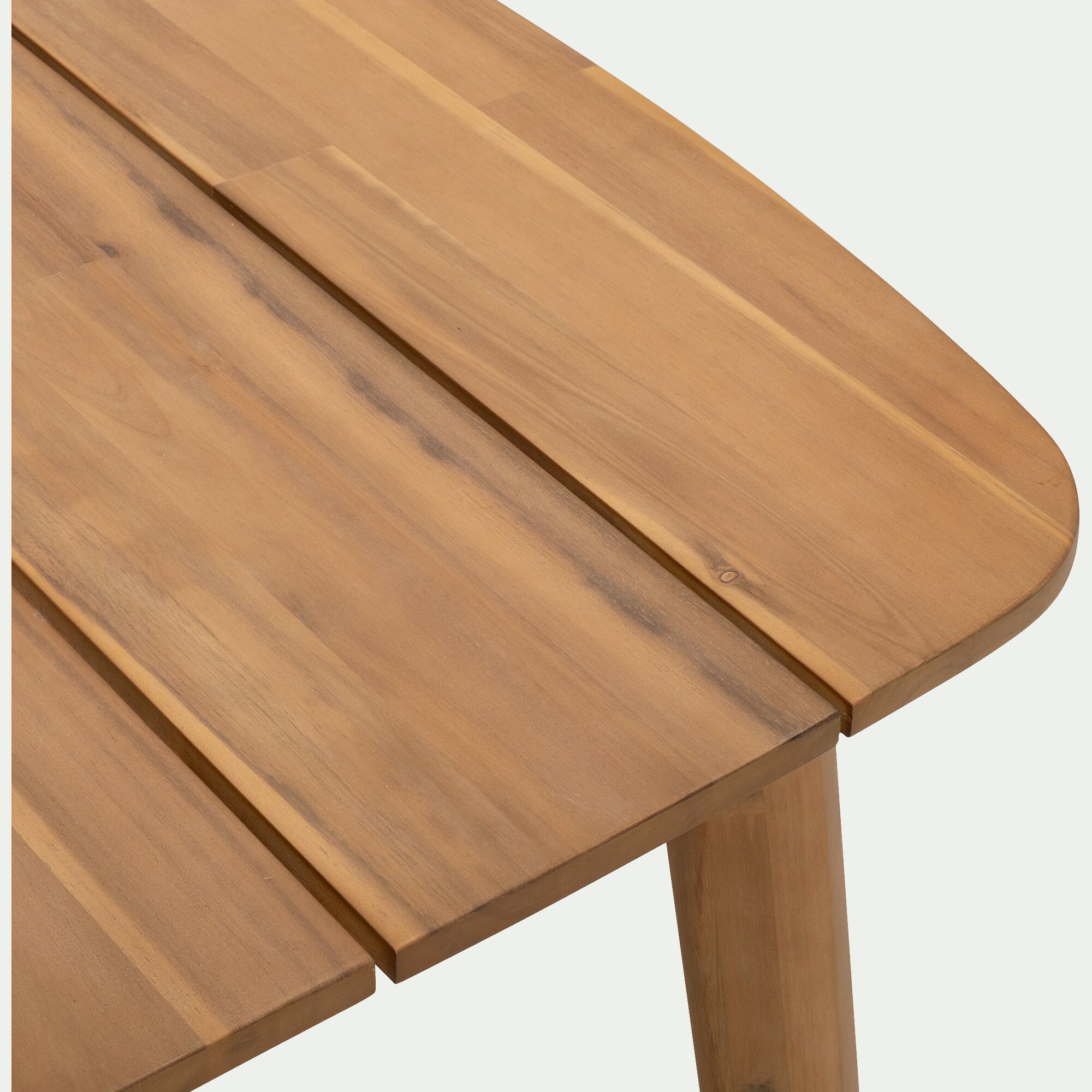 CADENET - Table de repas jardin en acacia - bois clair (6 places)