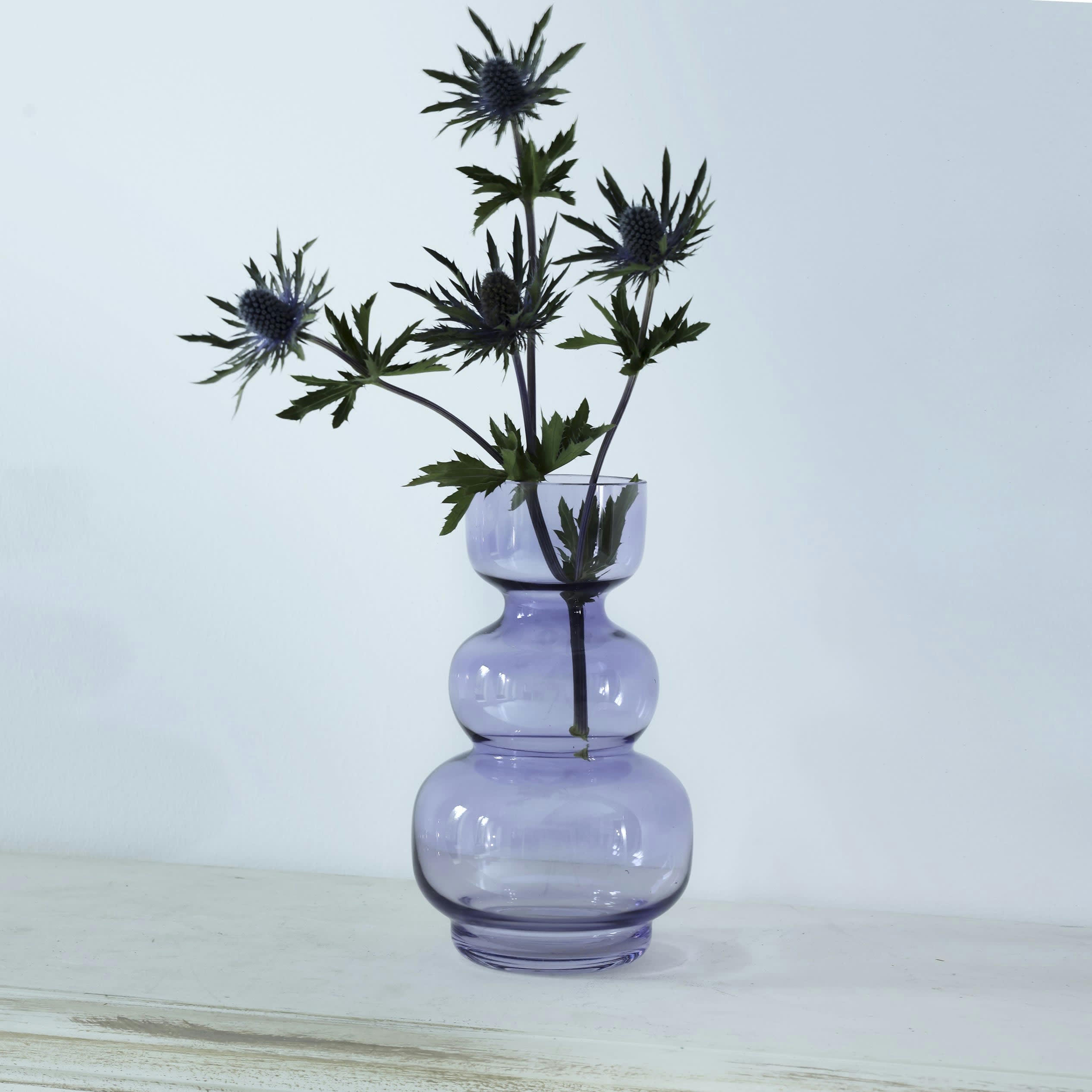 LIMONE - Vase en verre violet