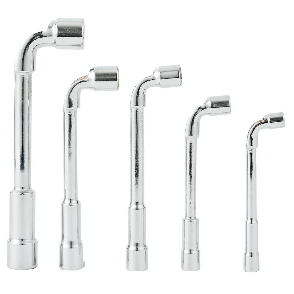 Lot de 5 clés à pipe Ø8/10/12/13/17mm métal gris