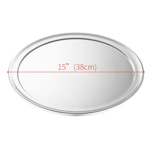 SOGA 2X 15-inch Round Aluminum Steel Pizza Tray Home Oven Baking Plate Pan