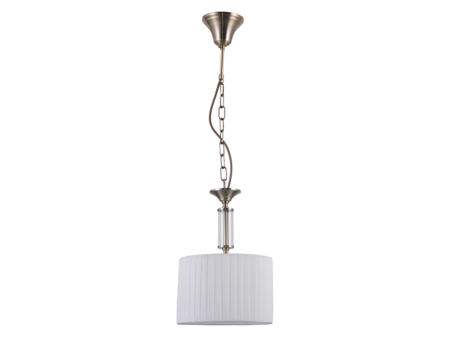 Lampa wisząca Ferlena tkaninowa biała