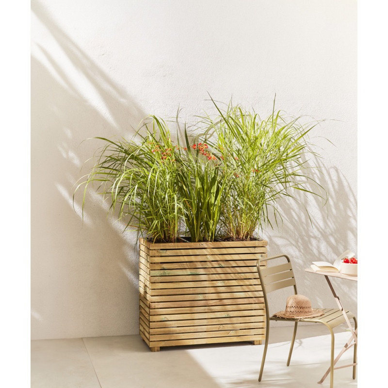 Bac à fleurs Horizon 3 pots 90 x 39,4 x 80 cm