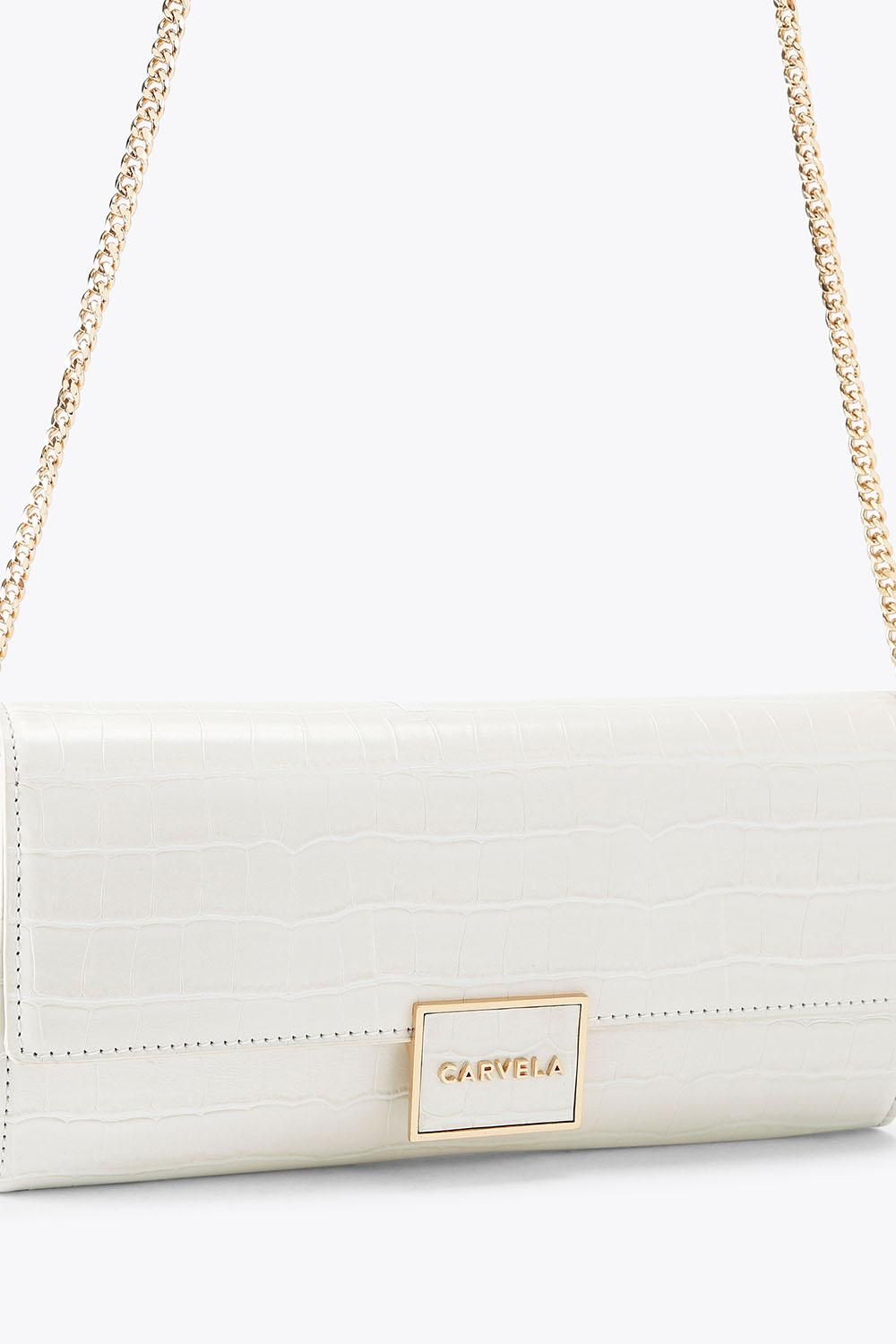 Carvela Jessica Clutch' Croc Print Bag