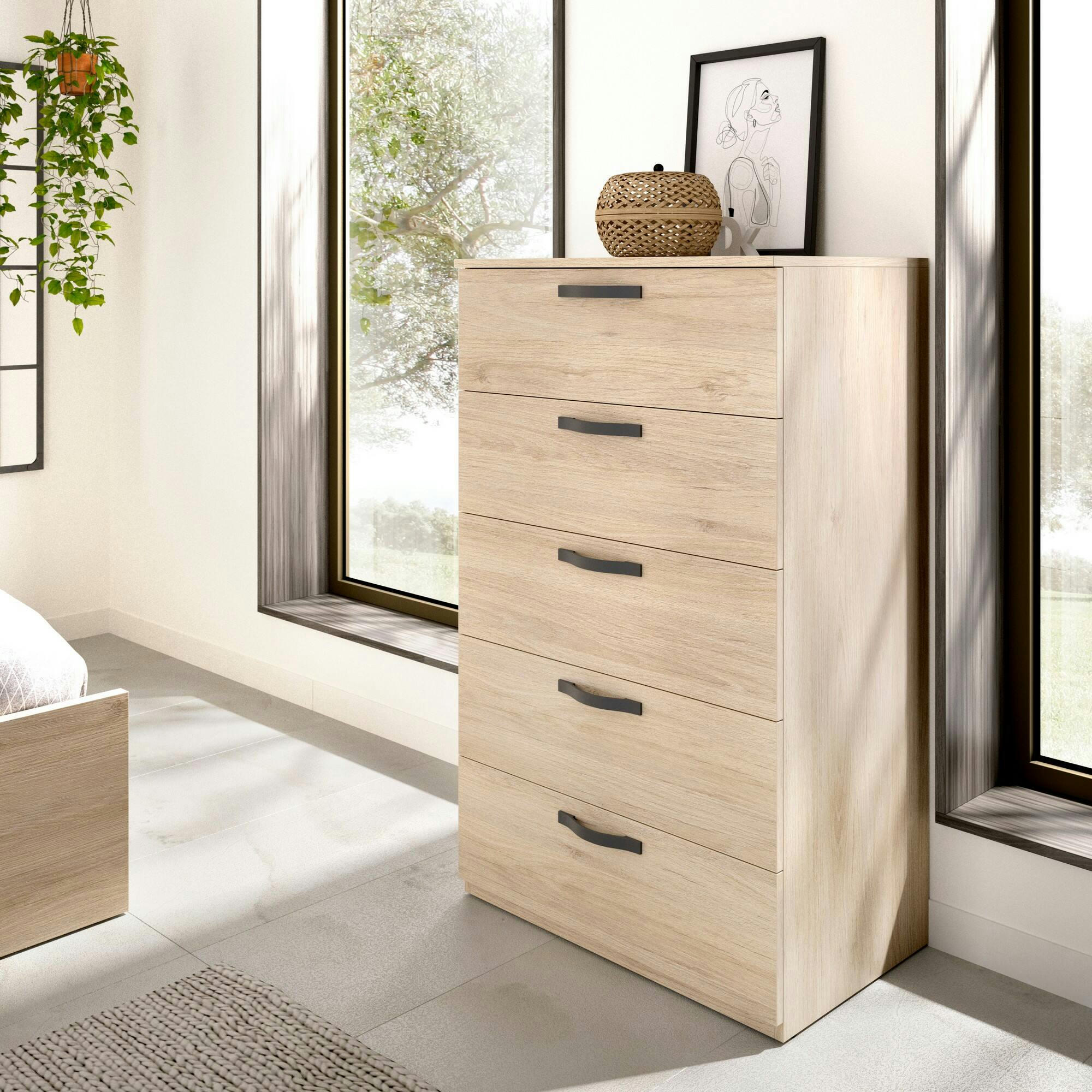 DGALLI - Commode effet bois chêne