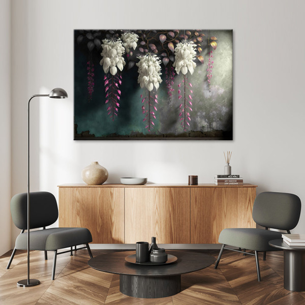 Feeby Obraz, Zwisające kwiaty beton 60x40
