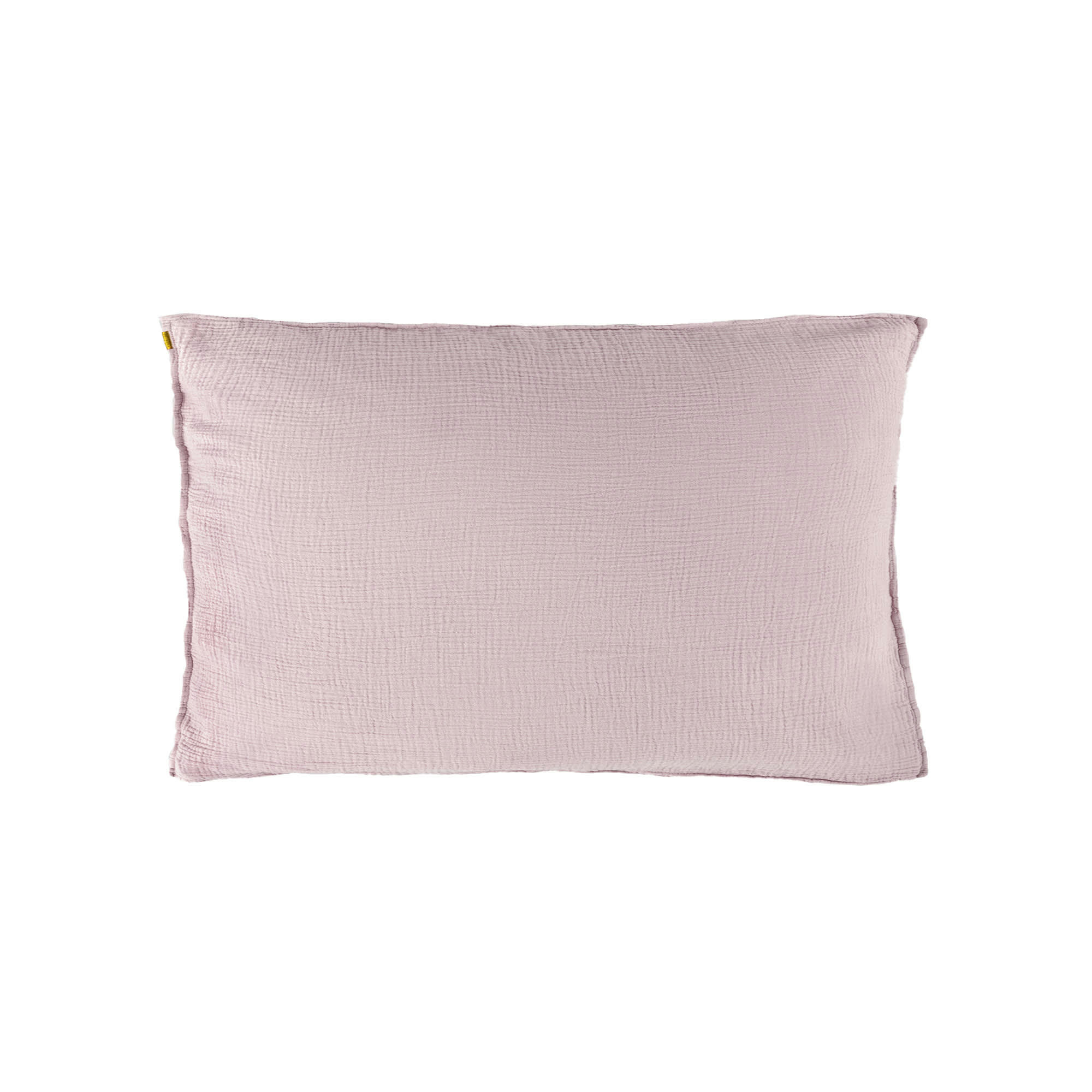 - Taie d'oreiller en double gaze de coton rose délicat 50x70 cm
