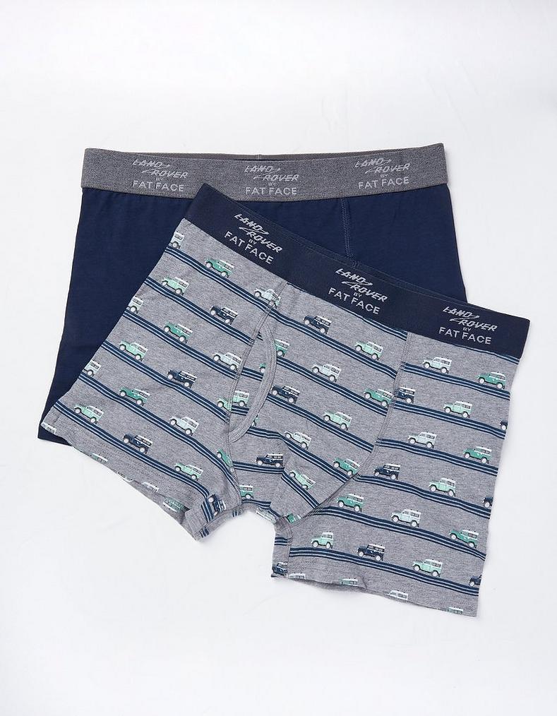 2 Pack Land Rover Stripe Boxers