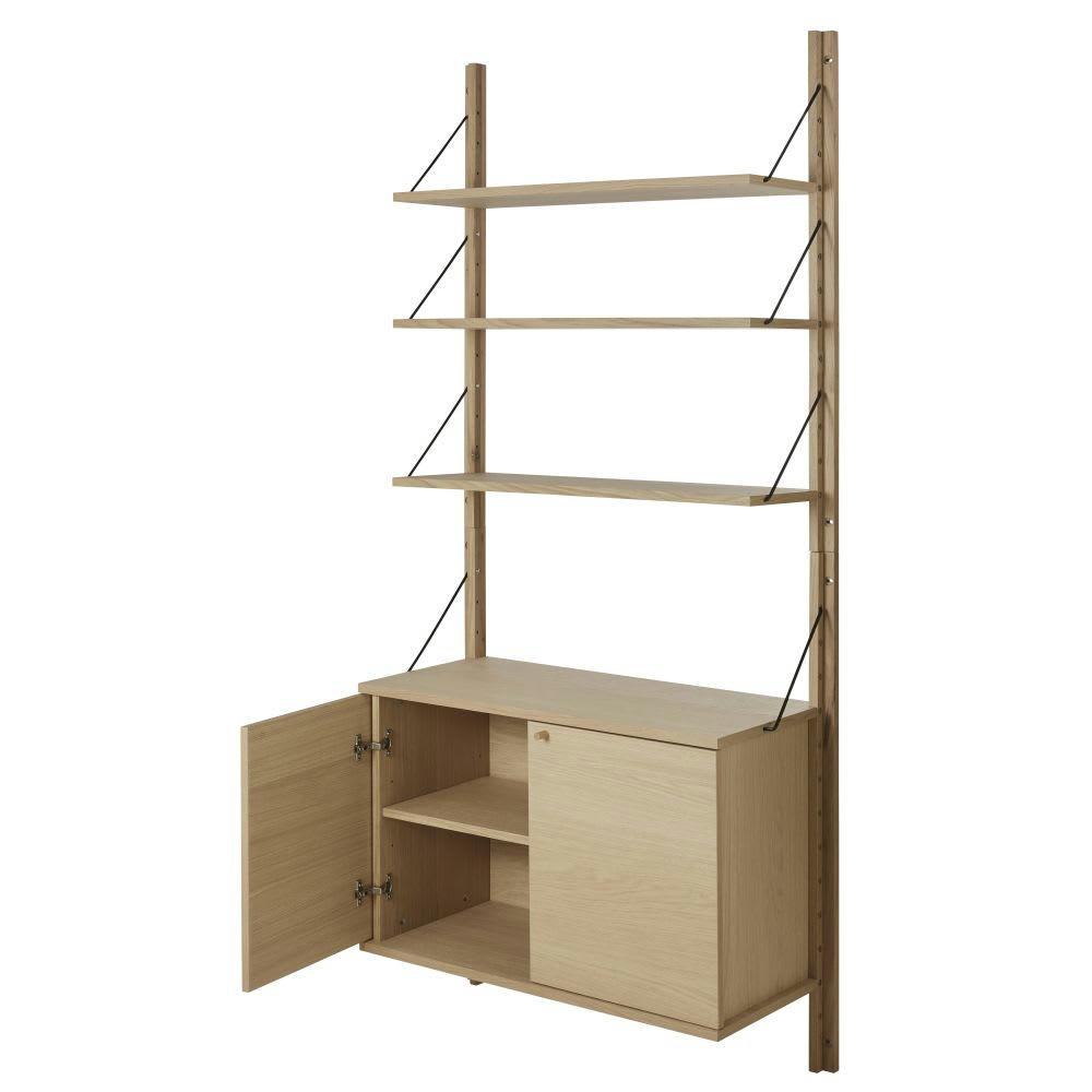 Will - Etagère murale 3 niveaux 2 portes