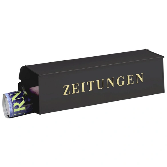 Zeitungsbox »808«, eckig, Stahl, grau