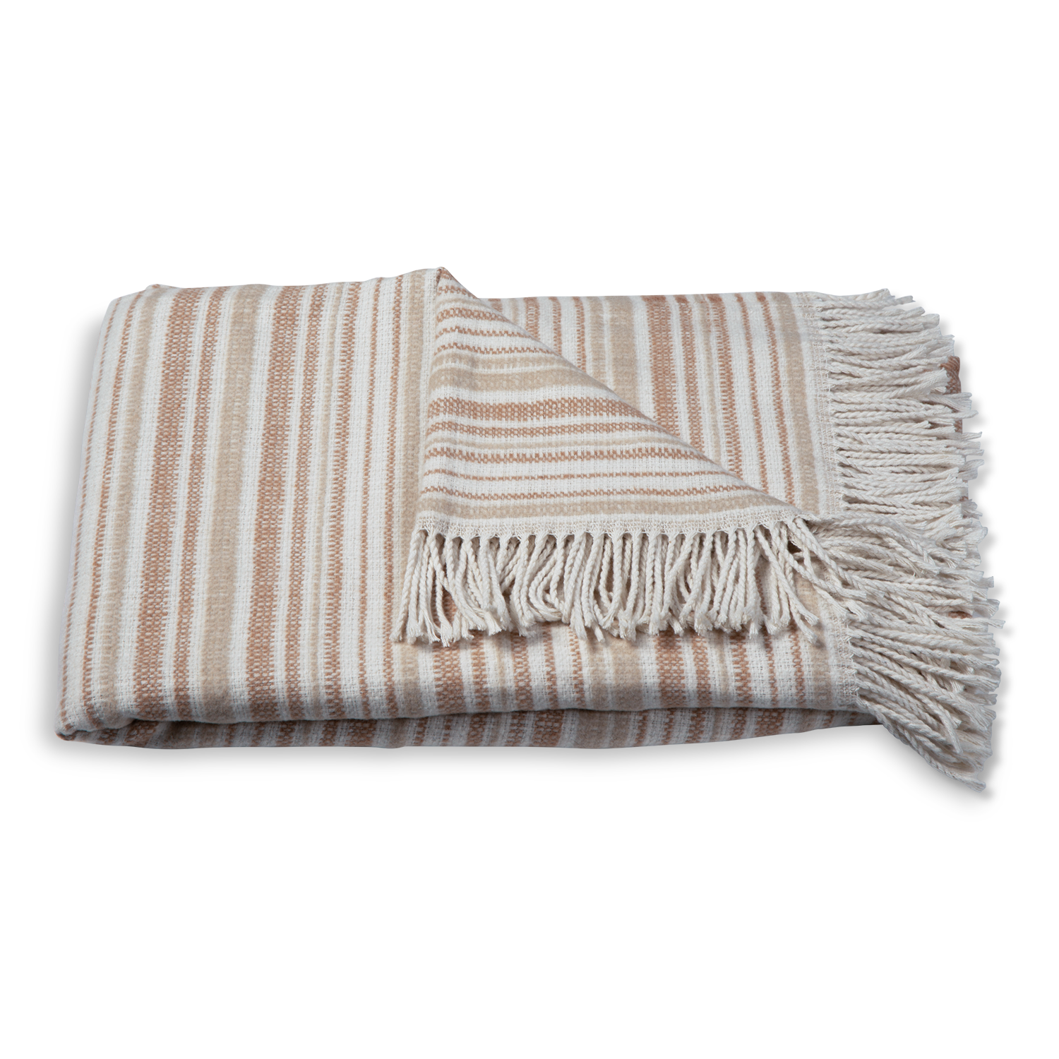 Atmooz Plaid Autumn – 150x200cm – Sand Naturel – Katoenmix – Franjes