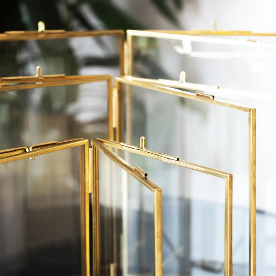 QUVIO Fotolijst staand rechthoek 15x20,5 cm 13x18 cm 10,5x15,5 cm - Goud