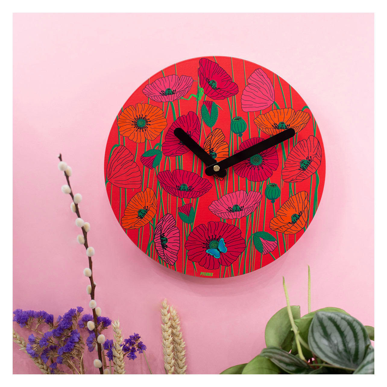HAPPY TIME - Horloge en métal D26cm