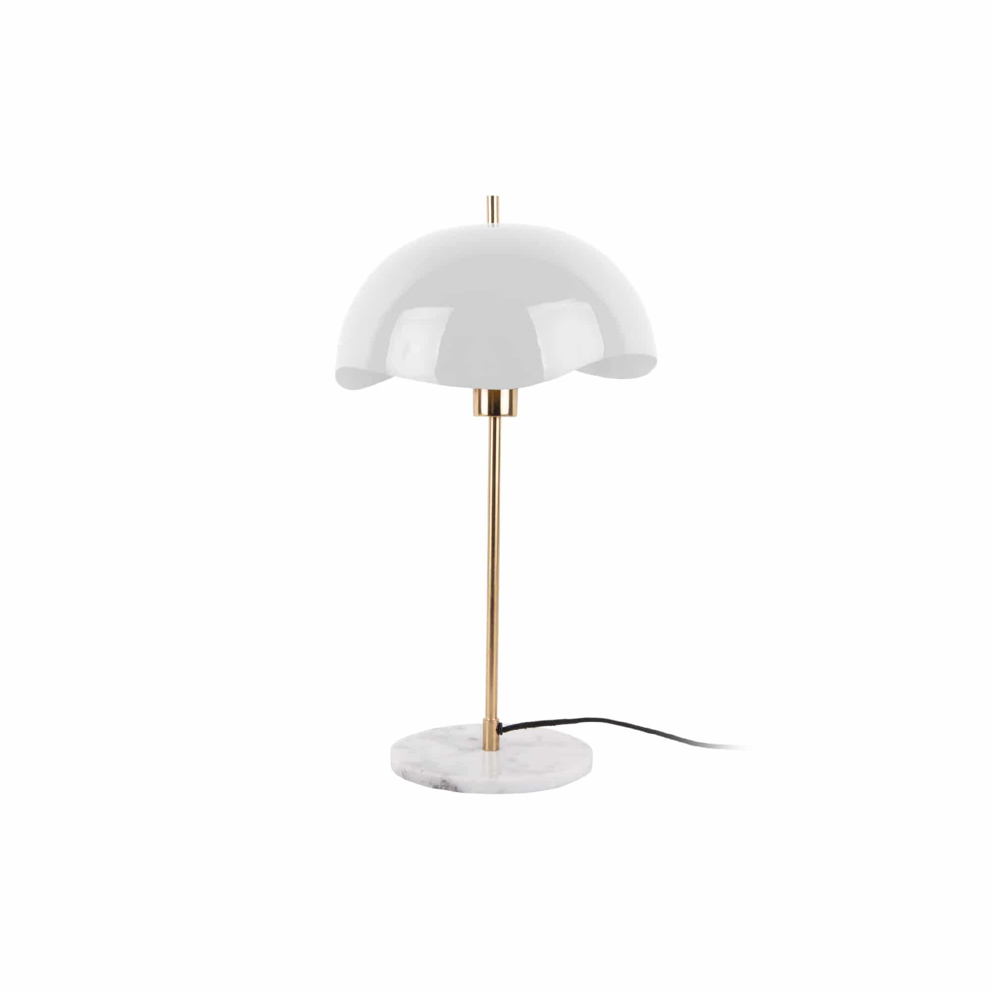 Leitmotiv tafellamp Waved Dome - wit - 30x30x56cm