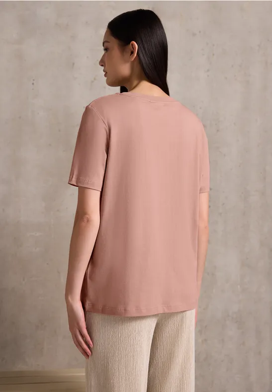 Basic T-Shirt mit Print