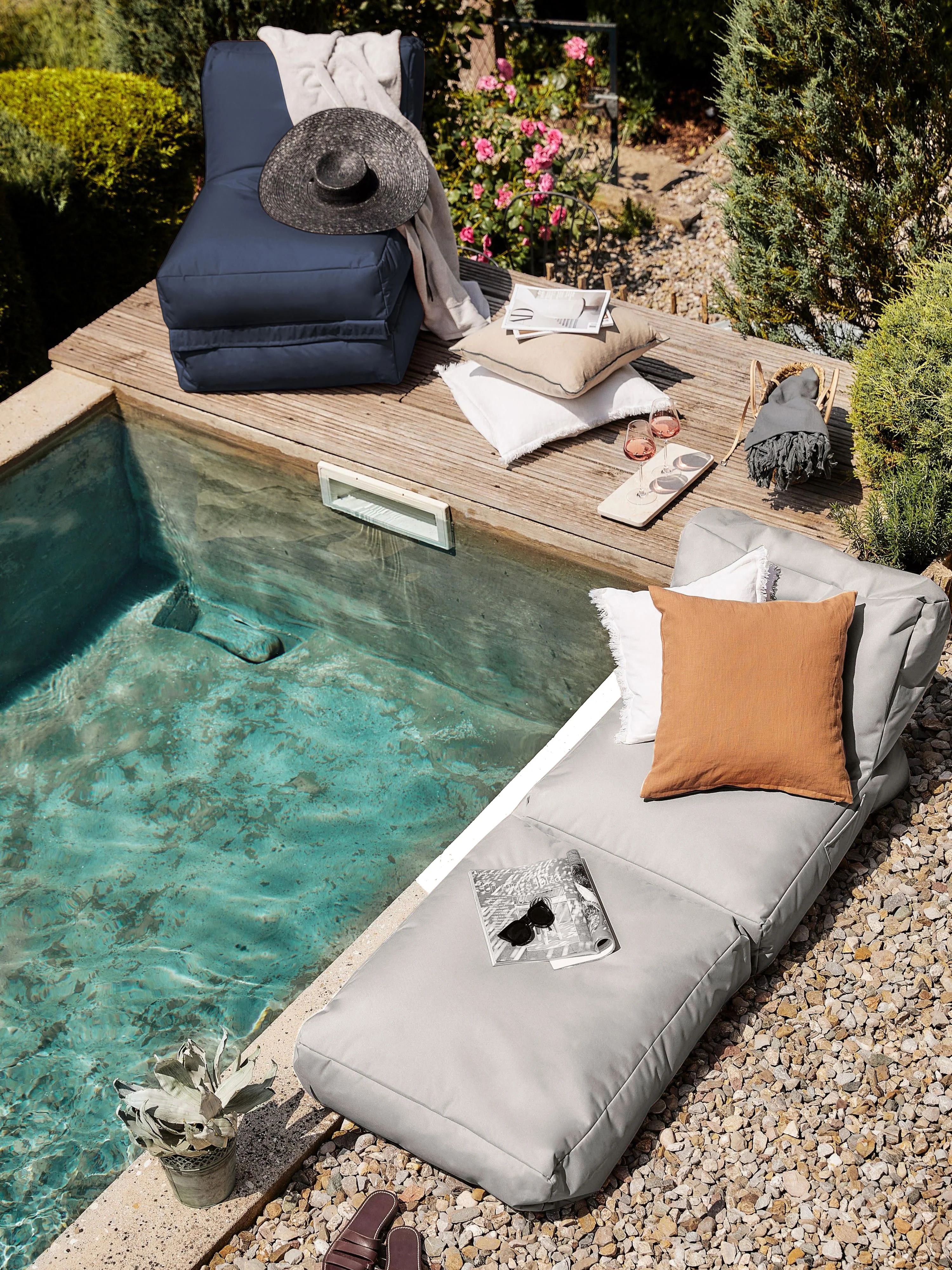 Garten-Loungesessel Pop Up mit Liegefunktion