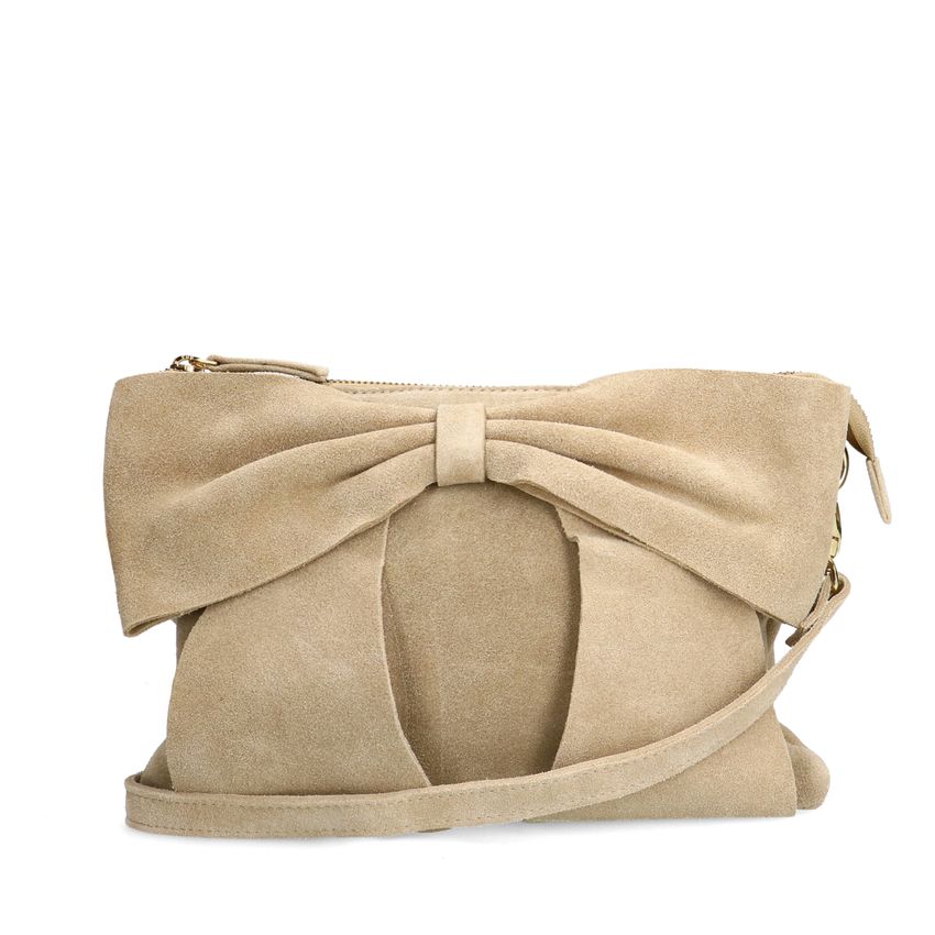 Manfield Beige suède schoudertas