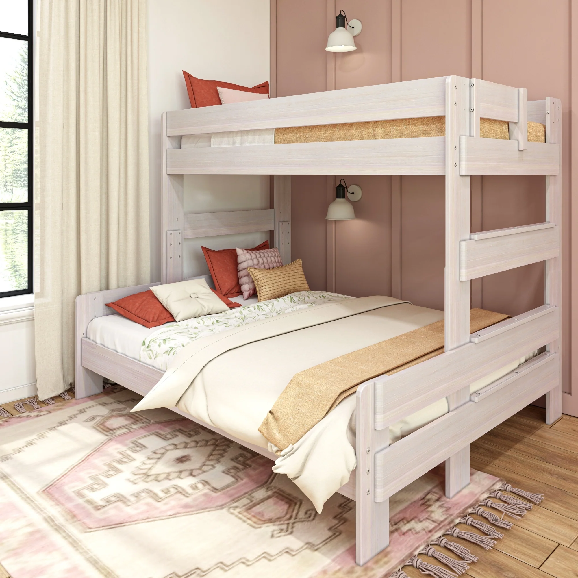 Max and Lily Farmhouse Twin XL over Queen Bunk Bed