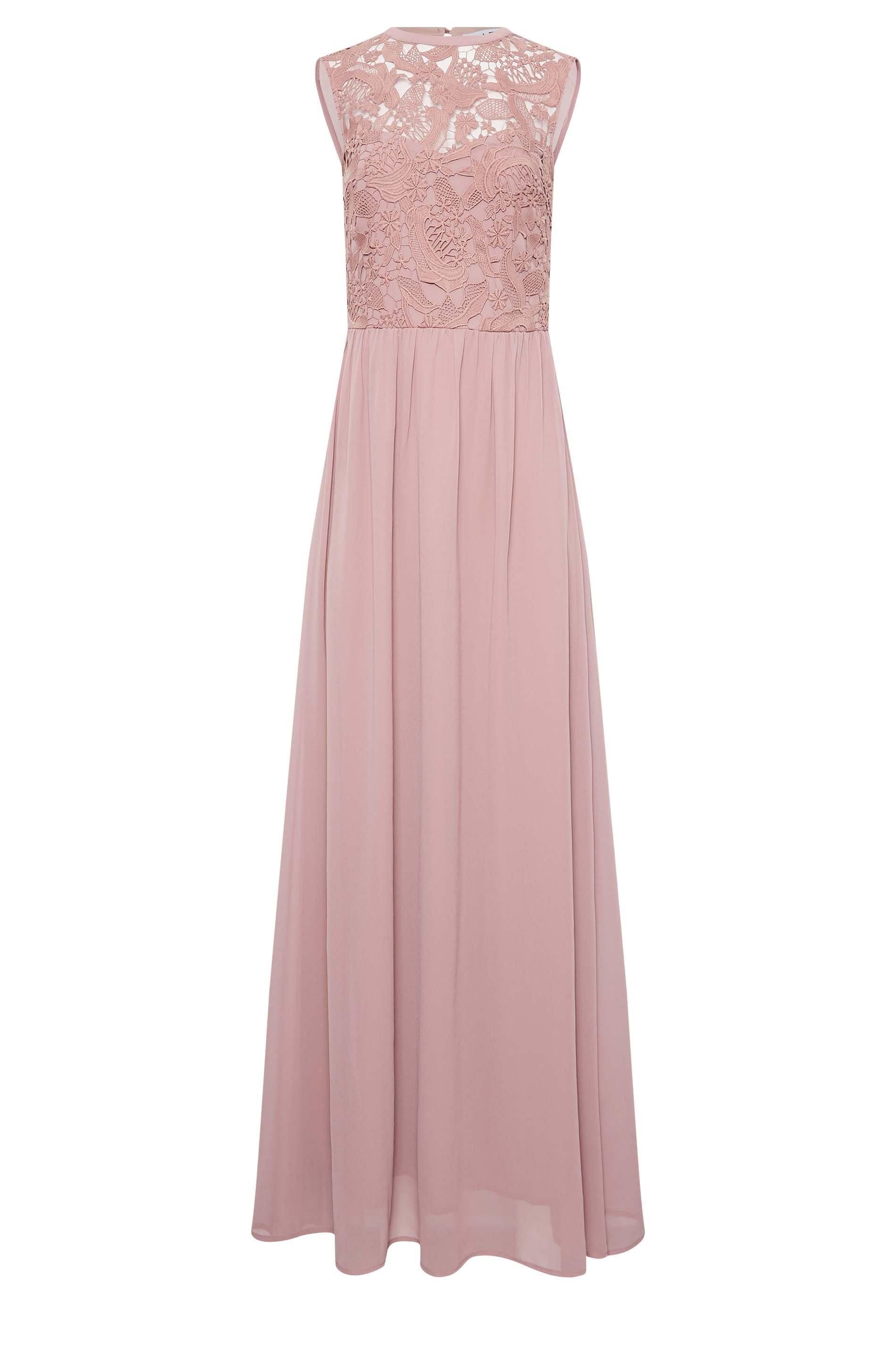 Long Tall Sally Tall Lace Chiffon Maxi Dress