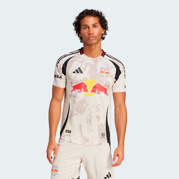 New York Red Bulls adidas 2025 Stone Kit Authentic Jersey - Tan