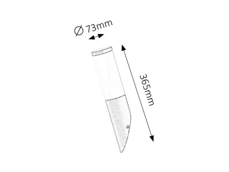 Kinkiet zewnętrznyczarny matowy-biały Black torch 1xE27x25W IP44 Rabalux