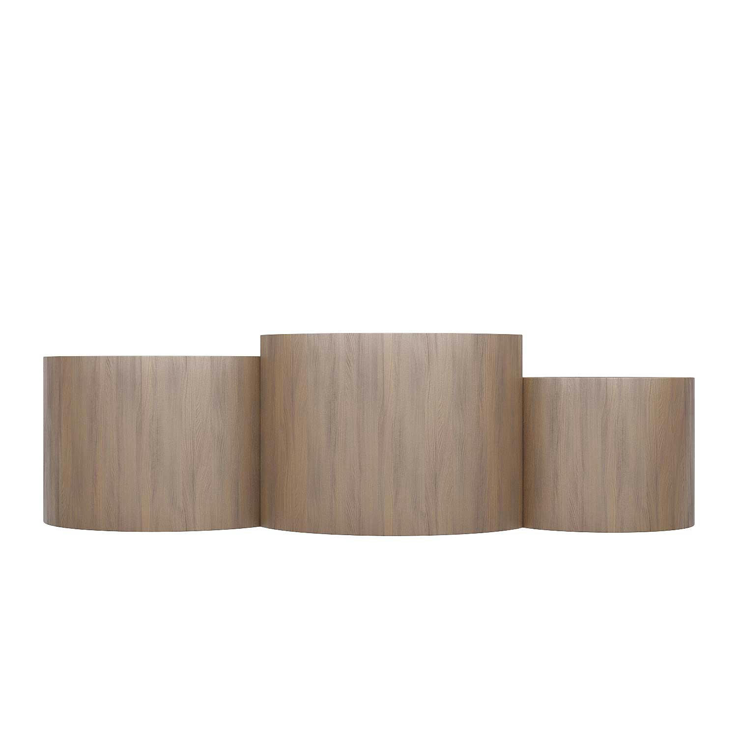 RHÉA - Lot de 3 tables basses rondes design