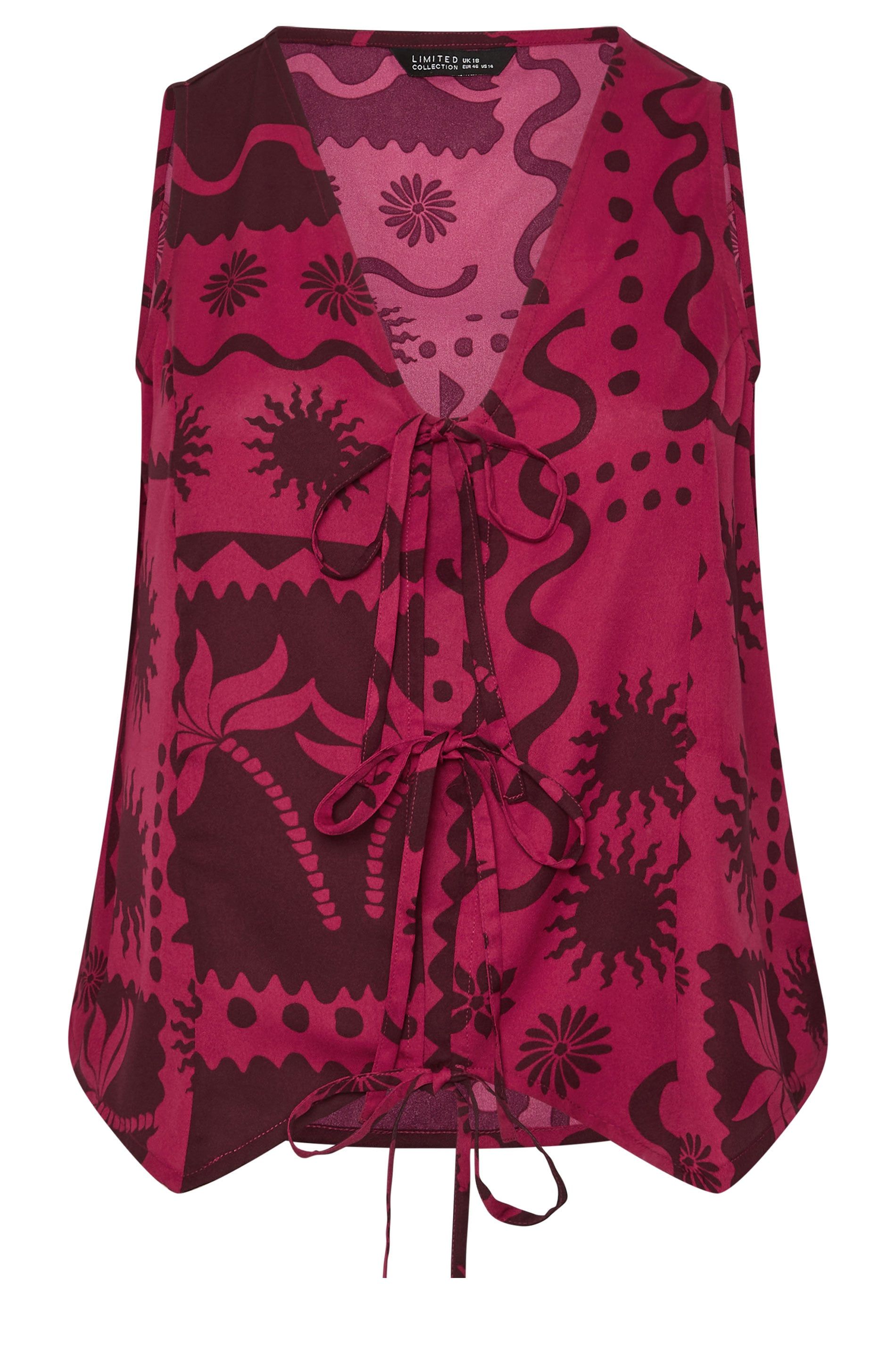 Yours Summer Print Waistcoat