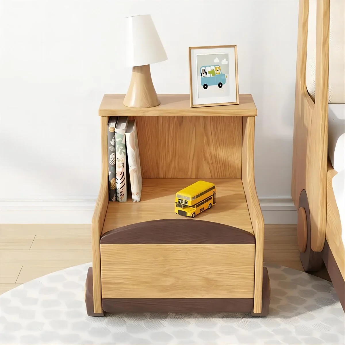 Bedroom Exclusive Original Design Children Car Shape Bedside Table Nightstand