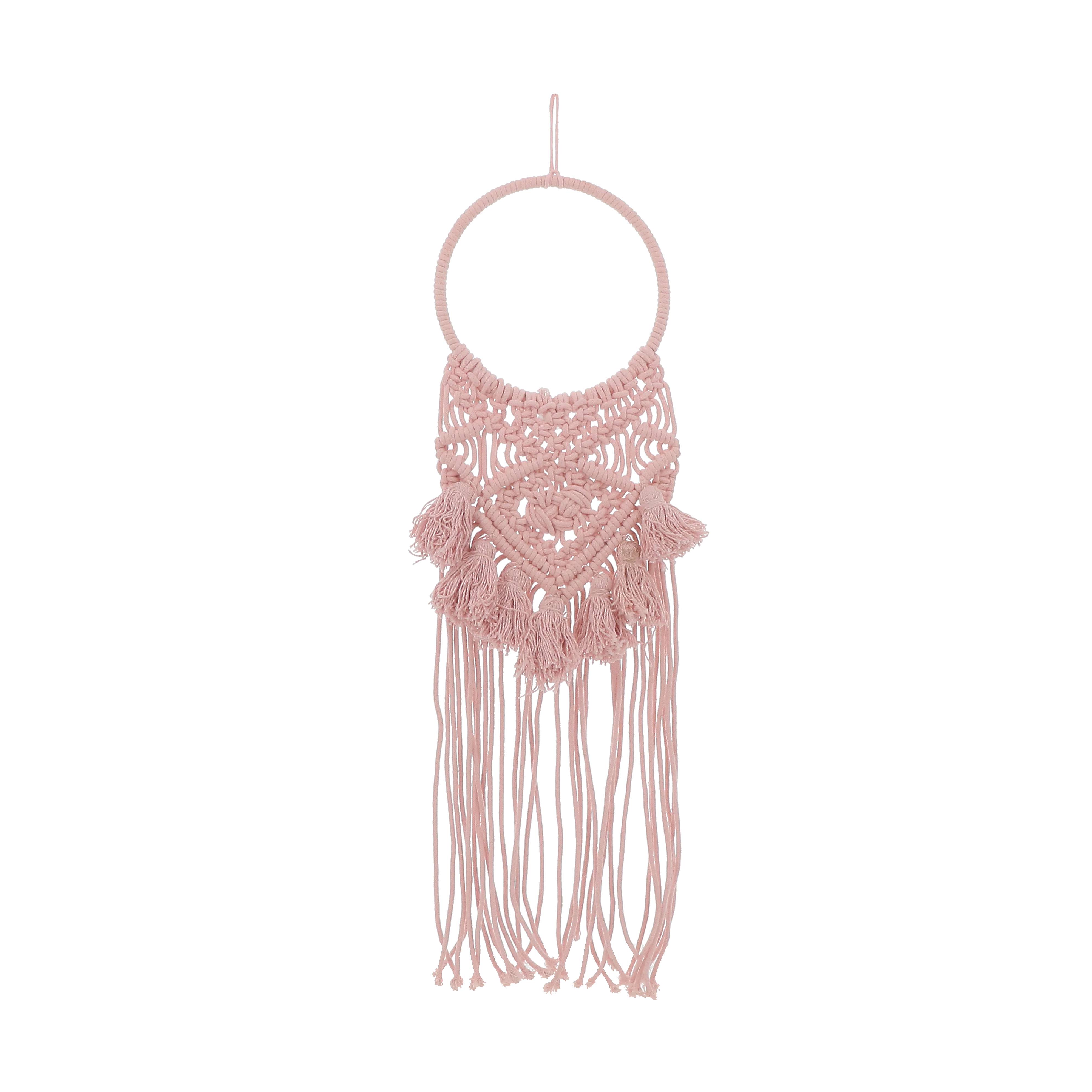 4MURS Suspension en macramé SURI coloris rose