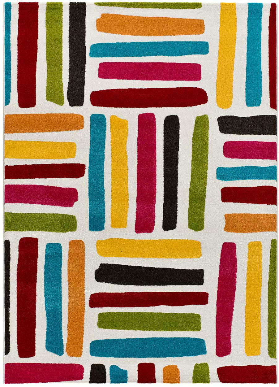 BOUNTY - Tapis à motifs géométriques multicolores, 080X150 cm