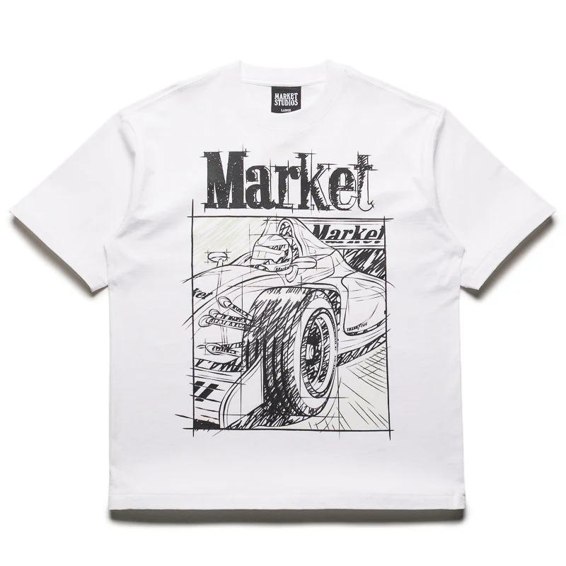 Market Scribbled Formula UV Tee - White