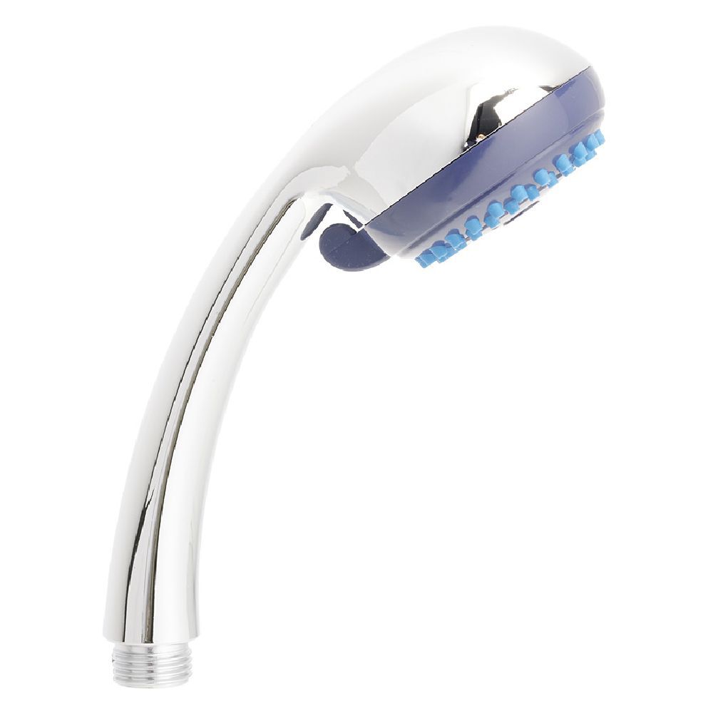 Pommeau de douche à 3 jets acier gris argenté
