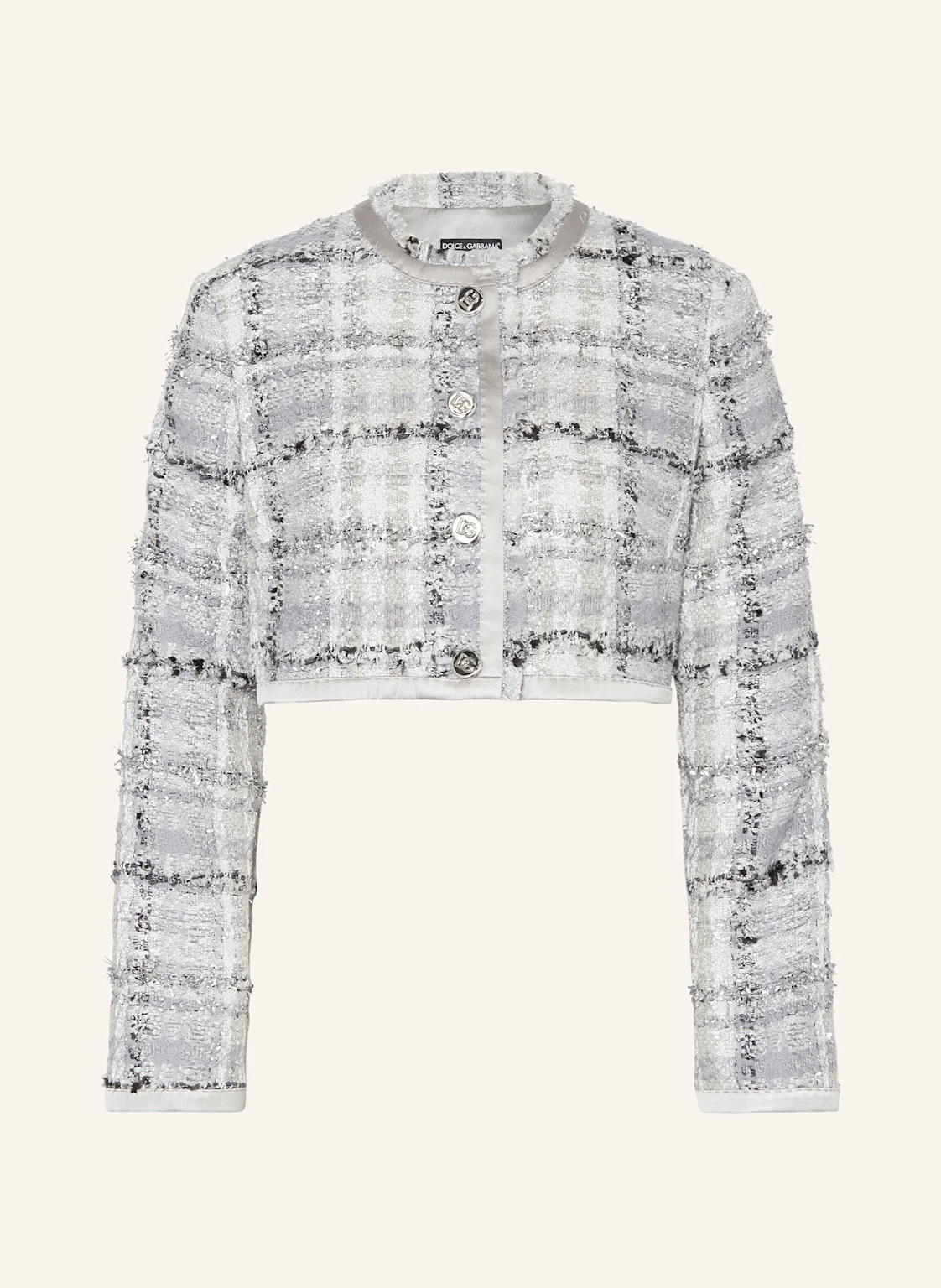 DOLCE & GABBANA Cropped-Jacke RACHEL aus Tweed mit Glitzergarn