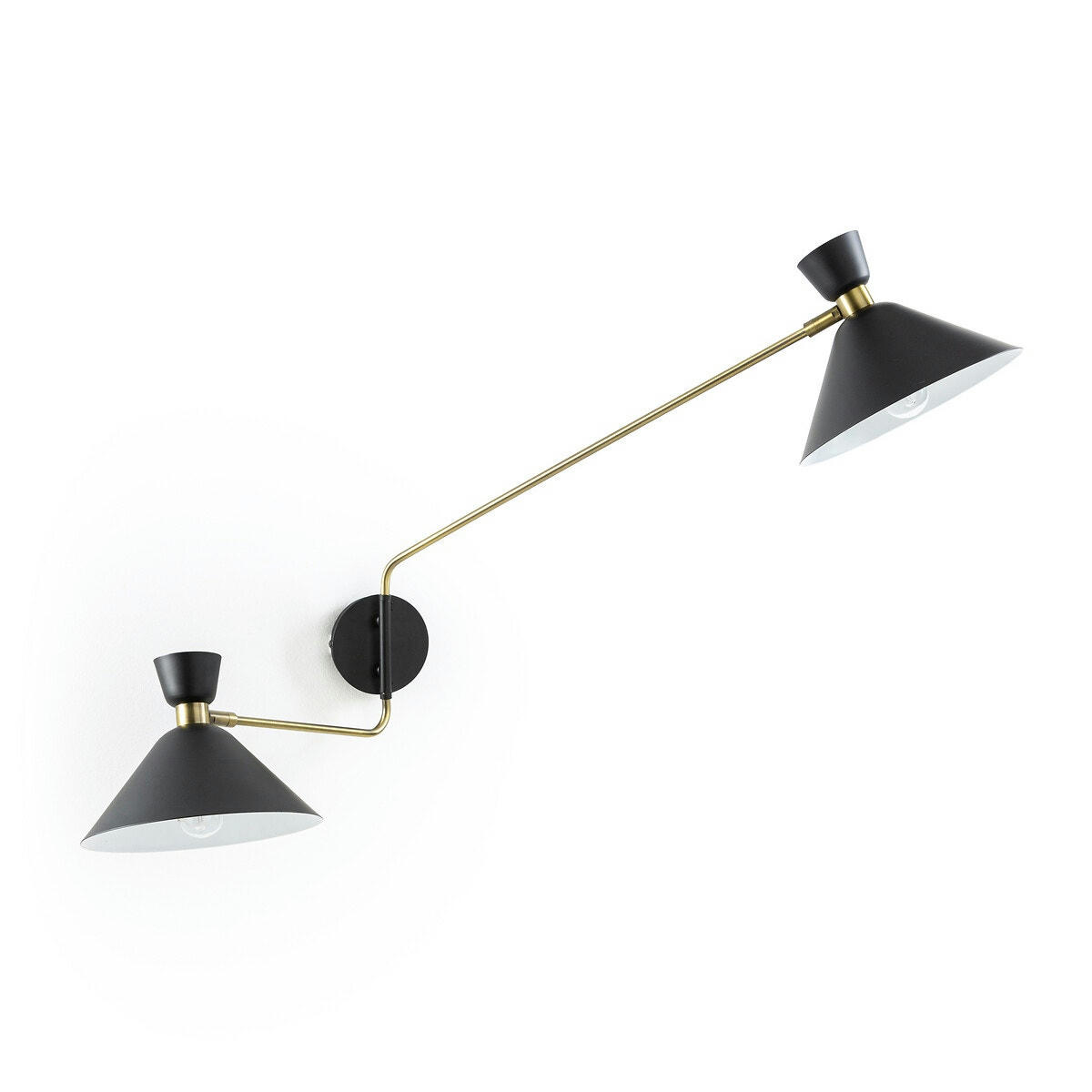 Applique double, laiton vieilli Zoticus