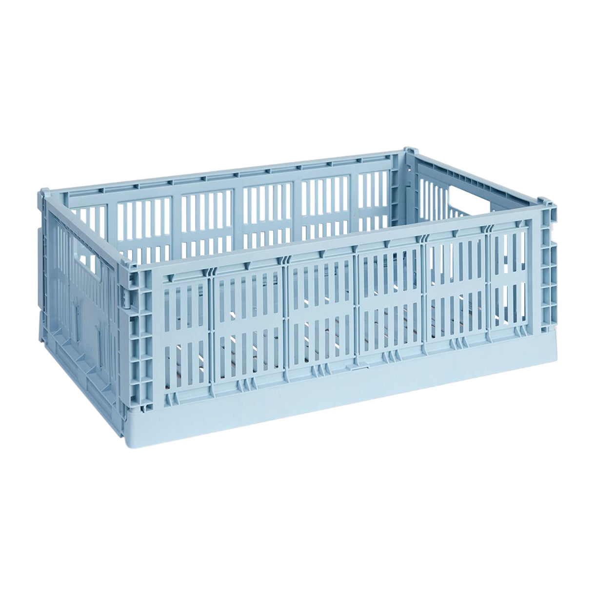 HAY Colour Crates Krat L - Rechthoekig - Soft Blauw
