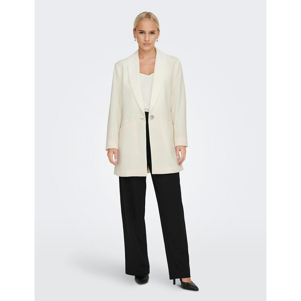 Blazer long, coupe droite