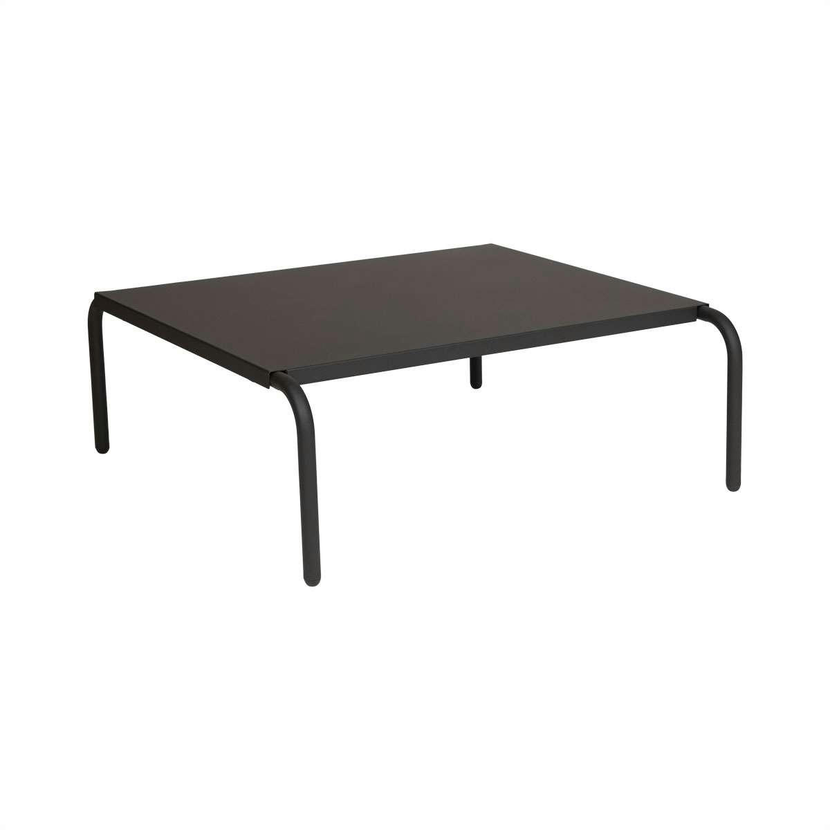 FURI - Table noir en acier H30x81x81cm