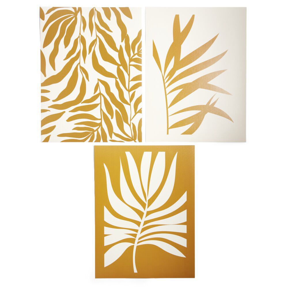 Affiche papier beige et orange 30x40cm