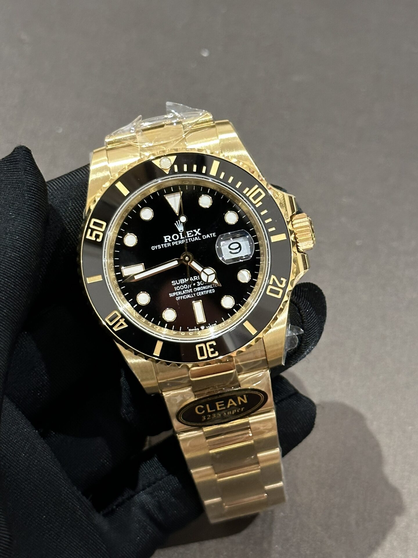 Rolex Submariner 116618LN YG Plated Black Dial 40mm Oyster Super Clone