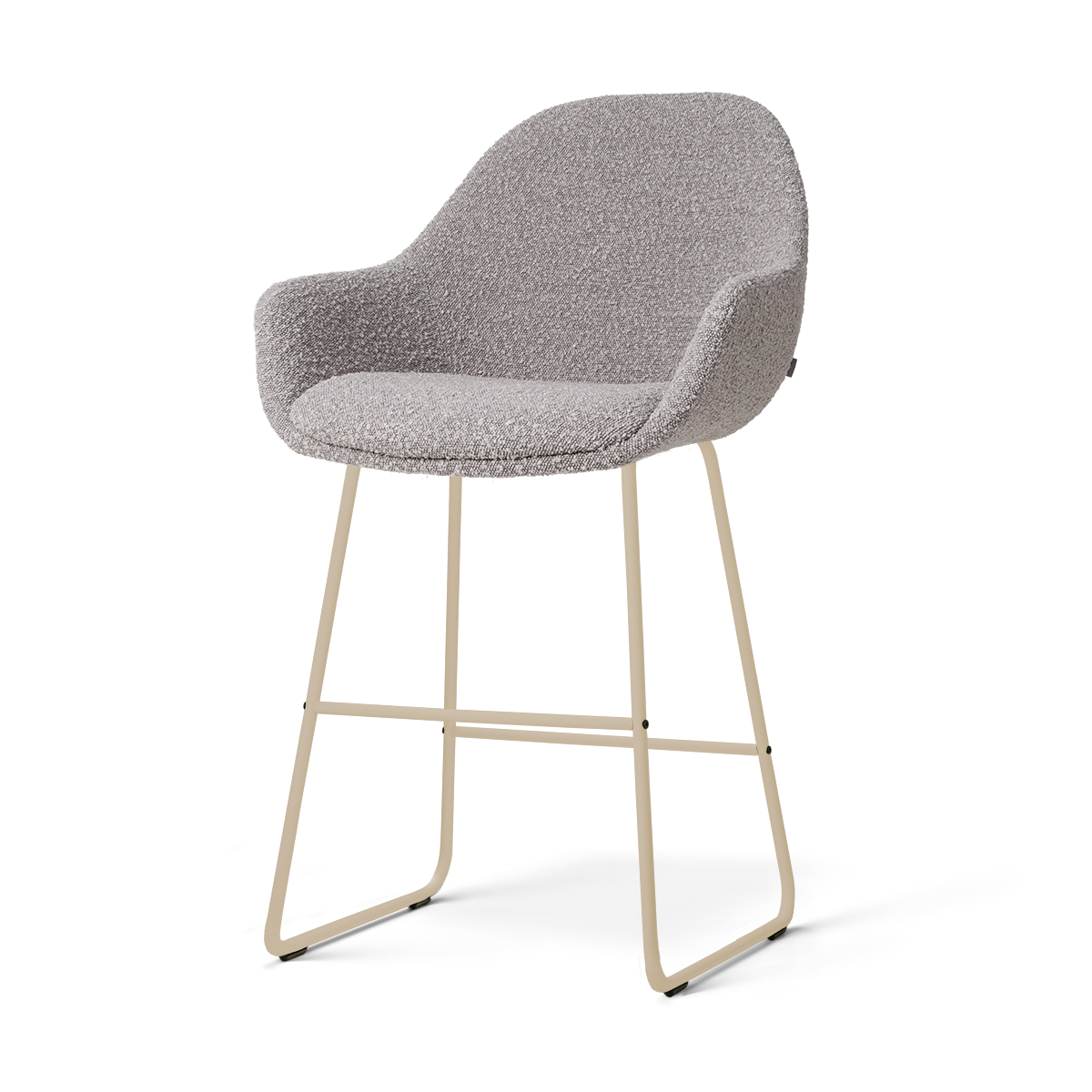 Nolon Nino-Mae barkruk bouclé taupe - beige onderstel - 65 cm