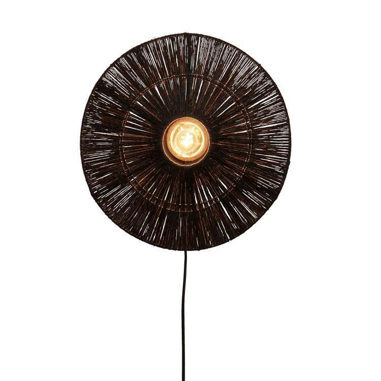 IGUAZU - Applique jute  noir, h. 40cm