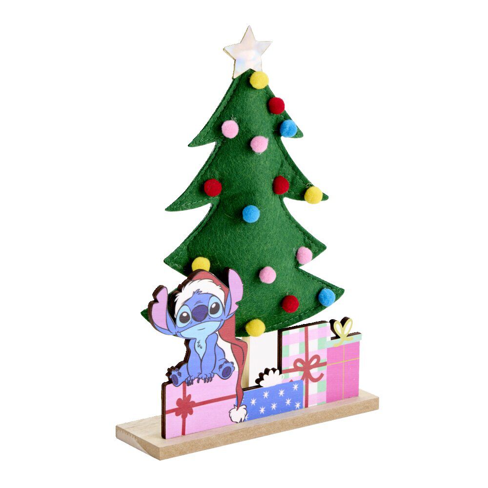 Sapin à poser Disney Stitch bois et feutrine H25,5cm